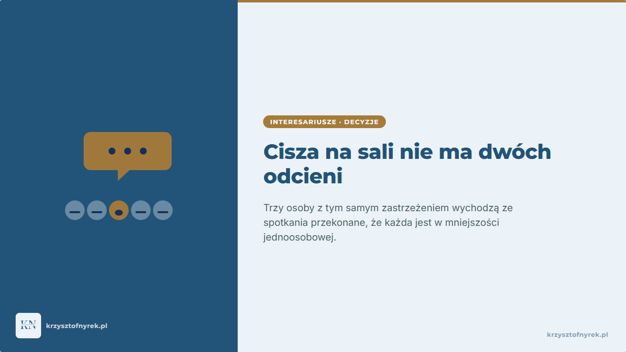 Cisza na sali nie ma dwóch odcieni