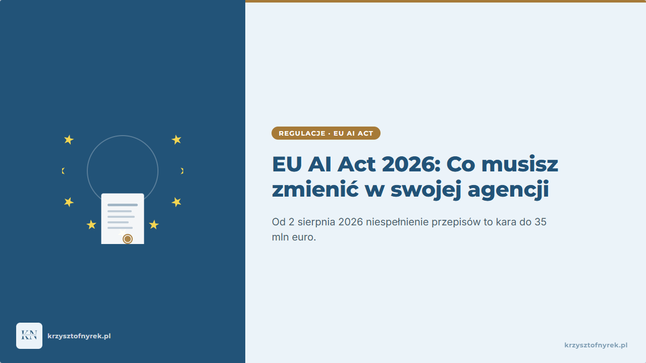 EU AI Act 2026: Co to oznacza dla agencji marketingowej w Polsce