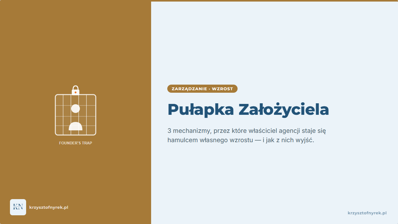 Pułapka Założyciela: Dlaczego właściciel agencji jest jej własnym hamulcem