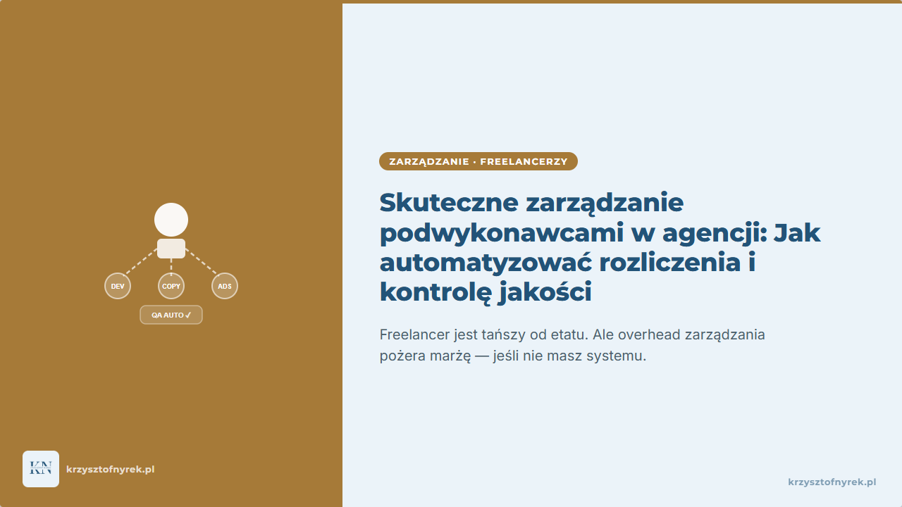 Skuteczne zarządzanie podwykonawcami w agencji: jak automatyzować rozliczenia i kontrolę jakości
